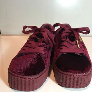 Puma X Rihanna Fenty Creeper Burgundy Velvet 5.5